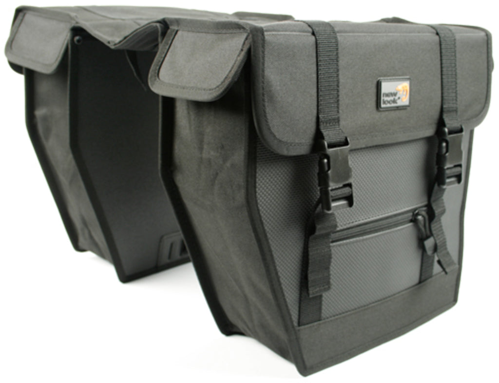 Dubbele-Fietstas-New-Looxs-Superior-Midi-Zwart-27-Liter Dubbele-Fietstas-New-Looxs-Superior-Midi-Zwart-27-Liter